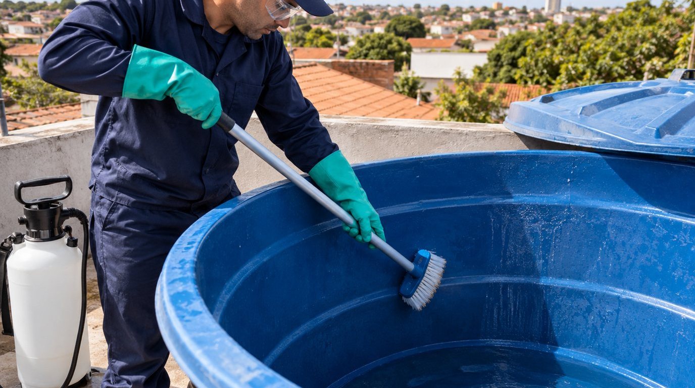Higienização e Desinfecção da Caixa d'Água em Piracicaba‑SP