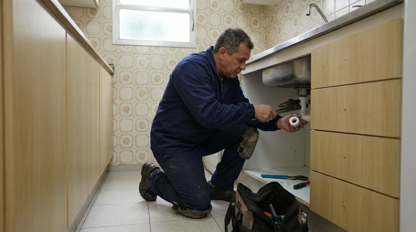 Reparo Hidráulico na Cozinha em Piracicaba‑SP
